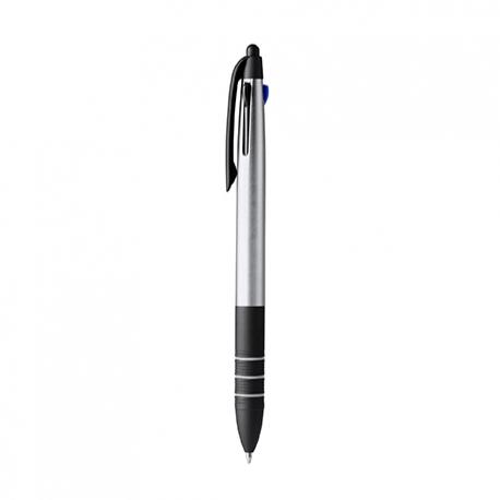 Bolígrafo de 3 tintas con pulsador retráctil SANDUR