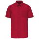 Camisa popelina de polialgodón manga corta de fácil cuidado hombre Ref.TTK551-ROJO CLASICO