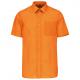 Camisa popelina de polialgodón manga corta de fácil cuidado hombre Ref.TTK551-NARANJA