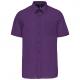 Camisa popelina de polialgodón manga corta de fácil cuidado hombre Ref.TTK551-PURPURA