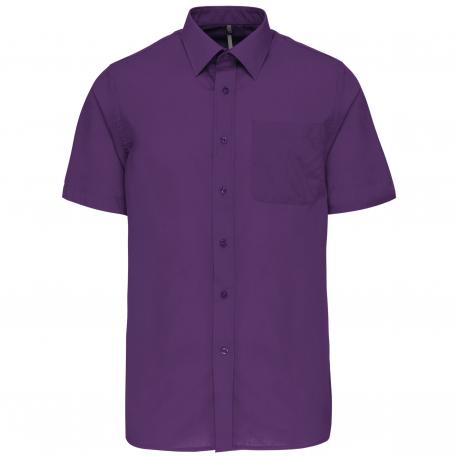 Camisa popelina de polialgodón manga corta de fácil cuidado hombre