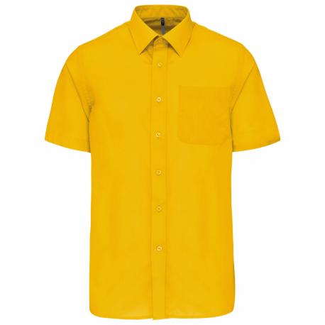 Camisa popelina de polialgodón manga corta de fácil cuidado hombre