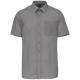 Camisa popelina de polialgodón manga corta de fácil cuidado hombre Ref.TTK551-PLATA