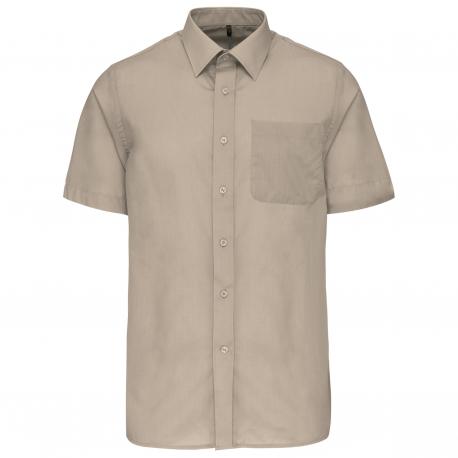 Camisa popelina de polialgodón manga corta de fácil cuidado hombre