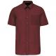 Camisa popelina de polialgodón manga corta de fácil cuidado hombre Ref.TTK551-WINE