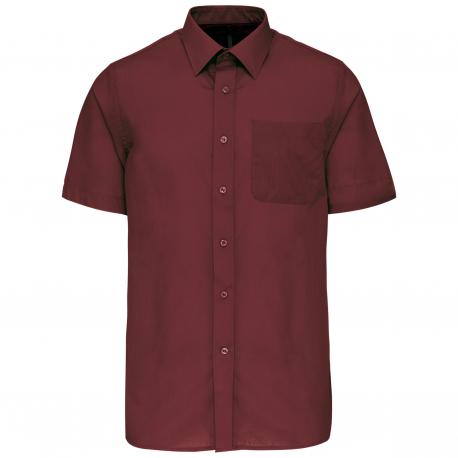 Camisa popelina de polialgodón manga corta de fácil cuidado hombre
