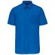 Camisa popelina de polialgodón manga corta de fácil cuidado hombre Ref.TTK551-AZUL REAL AZUL