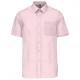 Camisa popelina de polialgodón manga corta de fácil cuidado hombre Ref.TTK551-ROSA PALIDO