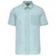 Camisa popelina de polialgodón manga corta de fácil cuidado hombre Ref.TTK551-MENTA DE HIELO