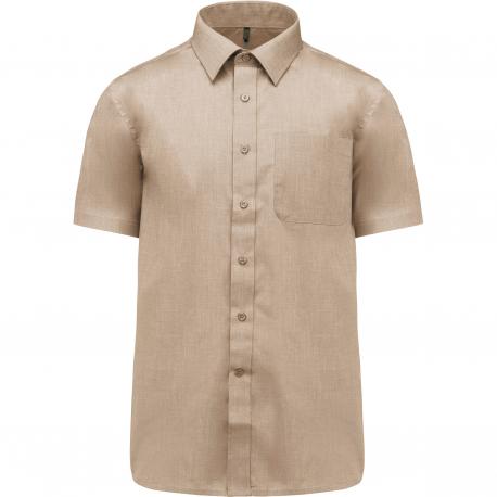 Camisa popelina de polialgodón manga corta de fácil cuidado hombre
