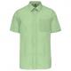 Camisa popelina de polialgodón manga corta de fácil cuidado hombre Ref.TTK551-VERDE DE PISTACHO