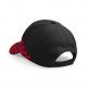 Gorra grand prix 100% algodón drill Ref.TTB159-ROJO NEGRO/CLASICO 