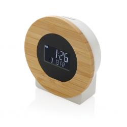 Reloj de escritorio Utah RCS rplastic y bambú FSC® LCD