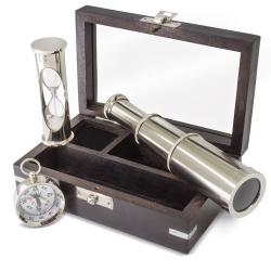 Set miniatura 3 pcs laton silver