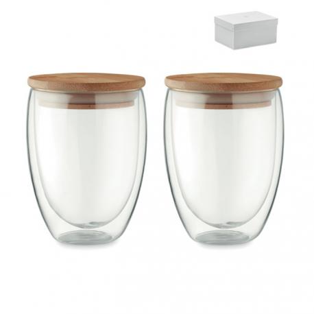 Juego 2 vasos 350 ml en caja Tirana set