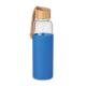 Botella vidrio 500 ml en funda Chai Ref.MDMO6845-AZUL ROYAL 