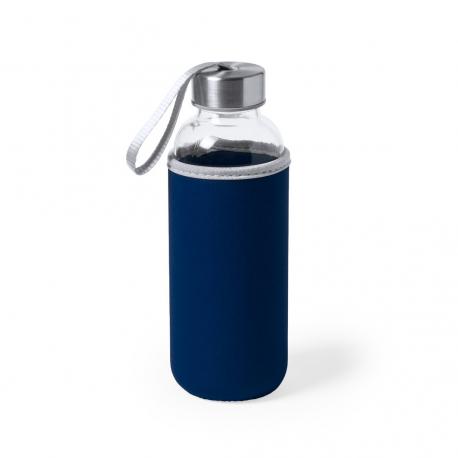 Botella de agua personalizada de cristal 420ml con funda Dokath