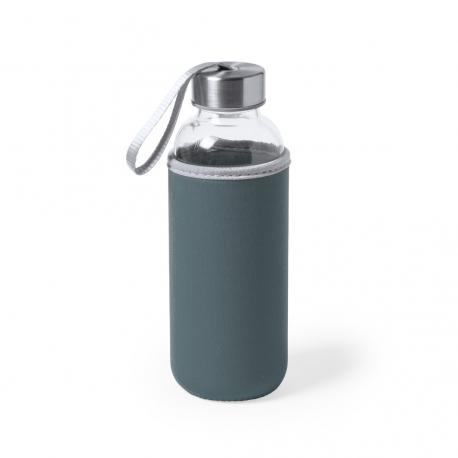 Botella de agua personalizada de cristal 420ml con funda Dokath