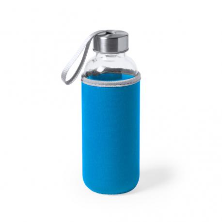 Botella de agua personalizada de cristal 420ml con funda Dokath