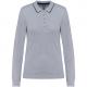 Polo piqué manga larga mujer Ref.TTK281-OXFORD GRAY/NAVY/WHITE