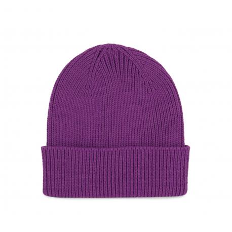 Gorro punto canalé con dobladillo