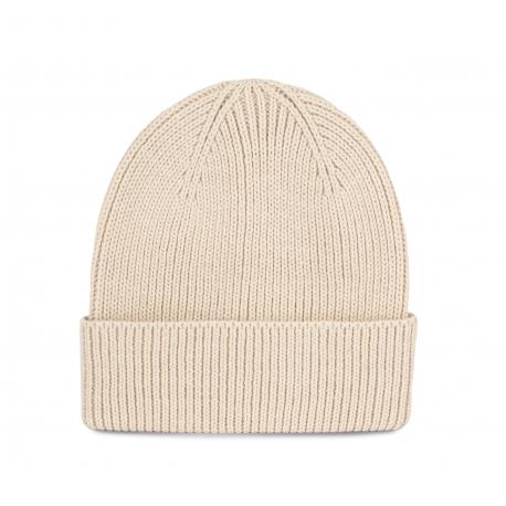 Gorro punto canalé con dobladillo