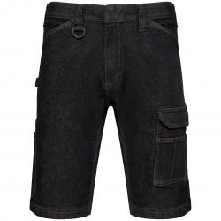 Bermuda denim multibolsillos hombre