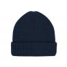 Gorro de punto canalé con doble dobladillo