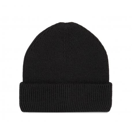 Gorro de punto canalé con doble dobladillo