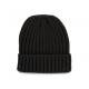 Gorro de punto canalé 2 x 1 con dobladillo Ref.TTKP953-NEGRO 