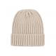 Gorro de punto canalé 2 x 1 con dobladillo Ref.TTKP953-ARENA LIGERA 