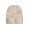 Gorro de punto canalé 2 x 1 con dobladillo