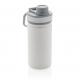 Botella de acero al vacío con tapa deportiva 550ml Ref.XDP43619-BLANCO/GRIS 