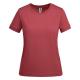 Camiseta gruesa de mujer en manga corta de algodón VEZA WOMAN Ref.RCA6563-ROJO CRISANTEMO