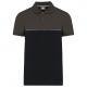 Polo bicolor ecorresponsable manga corta - unisex Ref.TTWK210-NEGRO/GRIS OSCURO