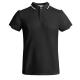 Polo técnico de manga corta para hombre en poliéster reciclado antibacteriano TAMIL Ref.RPO0402-NEGRO/BLANCO