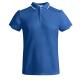 Polo técnico de manga corta para hombre en poliéster reciclado antibacteriano TAMIL Ref.RPO0402-ROYAL/BLANCO