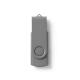 Memoria USB con cuerpo de ABS y clip giratorio metálico a juego RIOT Ref.RUS4192-PLATA