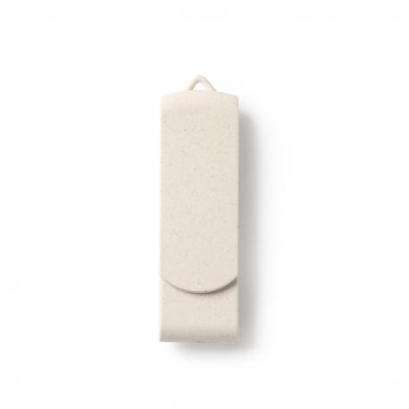 Memoria USB con cuerpo y clip giratorio de fibra de trigo KINOX
