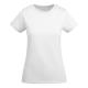 Camiseta de mujer entallada de manga corta en algodón orgánico certificado OCS BREDA WOMAN Ref.RCA6699-BLANCO