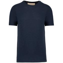Camiseta slub ecorresponsable cuello redondo y manga corta - 160 g