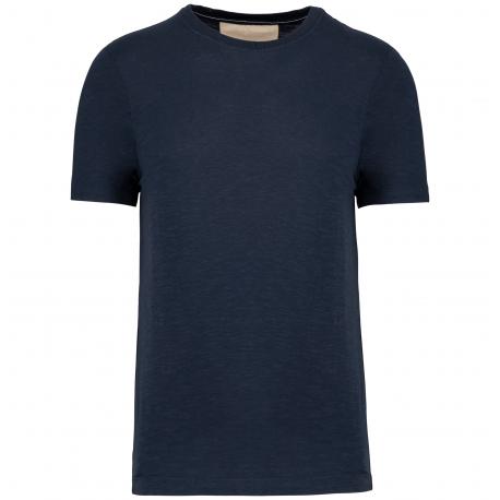 Camiseta slub ecorresponsable cuello redondo y manga corta
