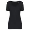 Camiseta lyocell tencel™ cuello de pico manga corta