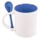 Mug de cerámica para sublimación con cuchara 350ml Ref.CF93200-AZUL 