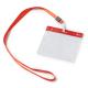 Lanyard con mosquetón e identificador de PVC a juego POMEL Ref.RLY7045-ROJO 