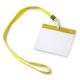 Lanyard con mosquetón e identificador de PVC a juego POMEL Ref.RLY7045-AMARILLO 