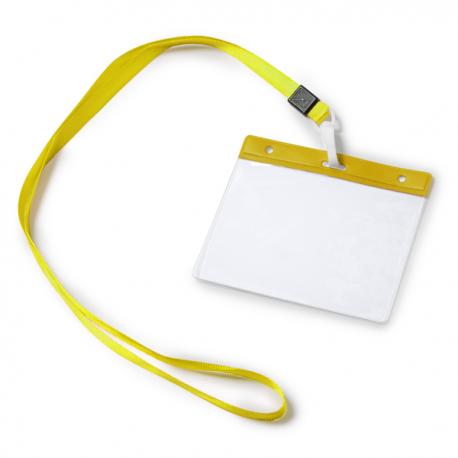 Lanyard con mosquetón e identificador de PVC a juego POMEL