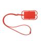 Lanyard de silicona con soporte para móvil y tarjetas DALVIK Ref.RLY7046-ROJO 