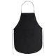 Delantal de non-woven a color con bolsillo central KELLER Ref.RDE9130-NEGRO 