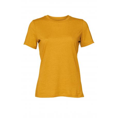 Camiseta de algodón peinado cuello redondo Heather